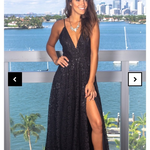 formal black maxi dress